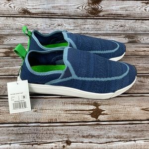 NEW! Sanuk Chiba Quest Knit Navy Slip-on Sz 9